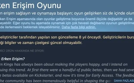 Steam'den Yeni Özellik: Erken Erişim Oyunları İçin Güncelleme Uyarısı