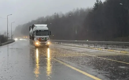 Bolu Dağı’nda Sağanak Yağış Yolları Gölete Çevirdi