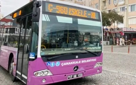 Çanakkale'de Kadınlar İçin Güvenli Toplu Taşıma Başladı