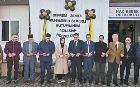 Türkoğlu'nda Deprem Şehidi Muhammed Şekerli Kütüphanesi Açıldı