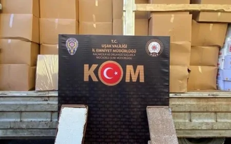 Uşak'ta 5 Milyon TL Değerinde Kaçak Makaron Ele Geçirildi