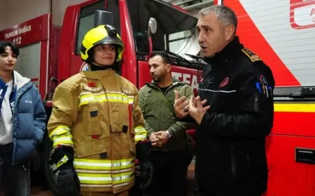 Düzce İtfaiyesinden Üniversite Öğrencilerine Acil Durum Eğitimi