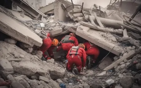 Konya'da Çöken Binada Arama Kurtarma Çalışmaları Devam Ediyor