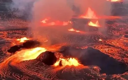 Hawaii'deki Kilauea Yanardağı yeniden lav püskürttü!