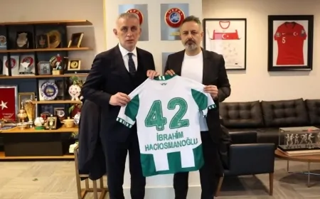 Konyaspor Başkanı Ömer Korkmaz, TFF Başkanı İbrahim Hacıosmanoğlu ile görüştü