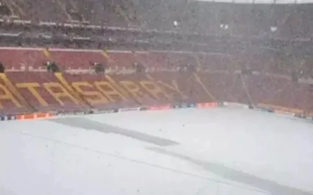 Galatasaray-AZ Alkmaar Maçı Öncesi RAMS Park Stadı’ndaki Zemin Durumu! Kar Yağışı Etkiler Mi?