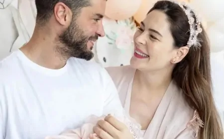 Yıldız Çağrı Atiksoy'dan kızı Milena ile kar keyfi! İlk kez karla tanıştı