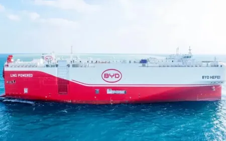 BYD'nin 9200 Araç Kapasiteli Dev Gemisi Shenzen Denize İndi