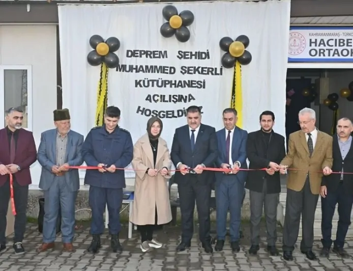 Türkoğlu'nda Deprem Şehidi Muhammed Şekerli Kütüphanesi Açıldı
