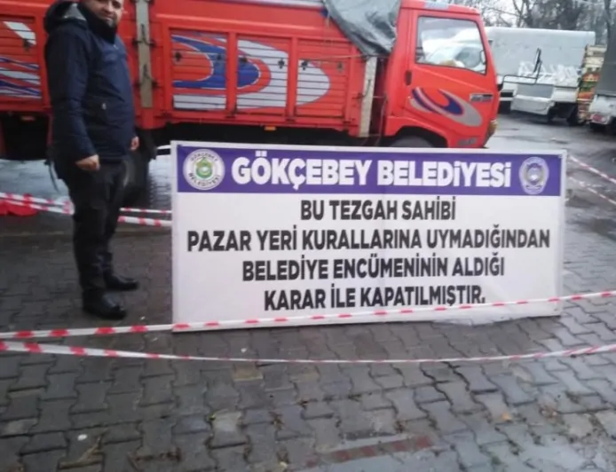 Gökçebey'de Kurallara Uymayan Esnafın Tezgahı Kapatıldı