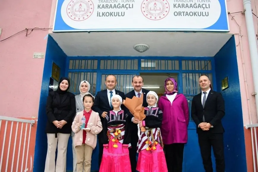 Hasan Uygun, Tonya Karaağaçlı Okulu’nda Etkinliklere Katıldı