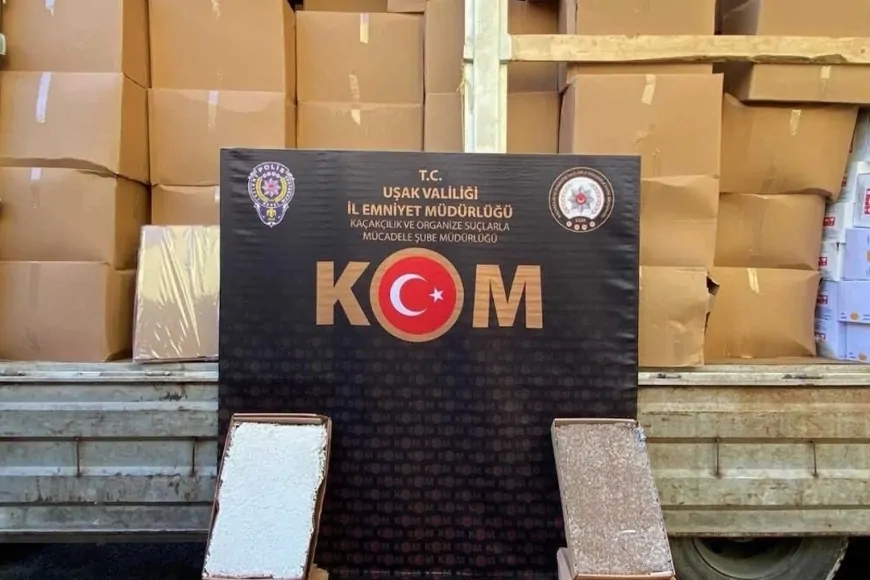 Uşak'ta 5 Milyon TL Değerinde Kaçak Makaron Ele Geçirildi