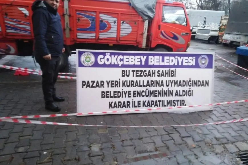 Gökçebey'de Kurallara Uymayan Esnafın Tezgahı Kapatıldı