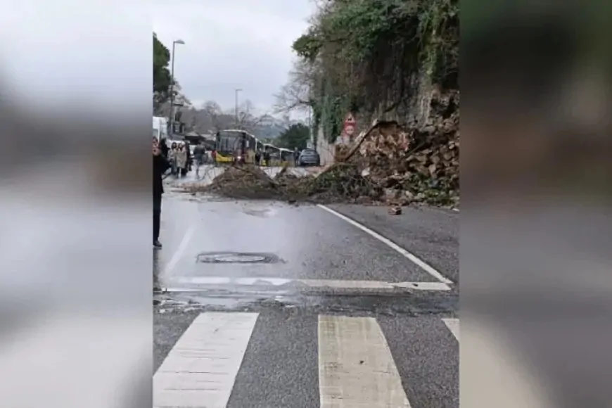 Üsküdar’da Heyelan! Küçüksu Yolu Trafiğe Kapandı