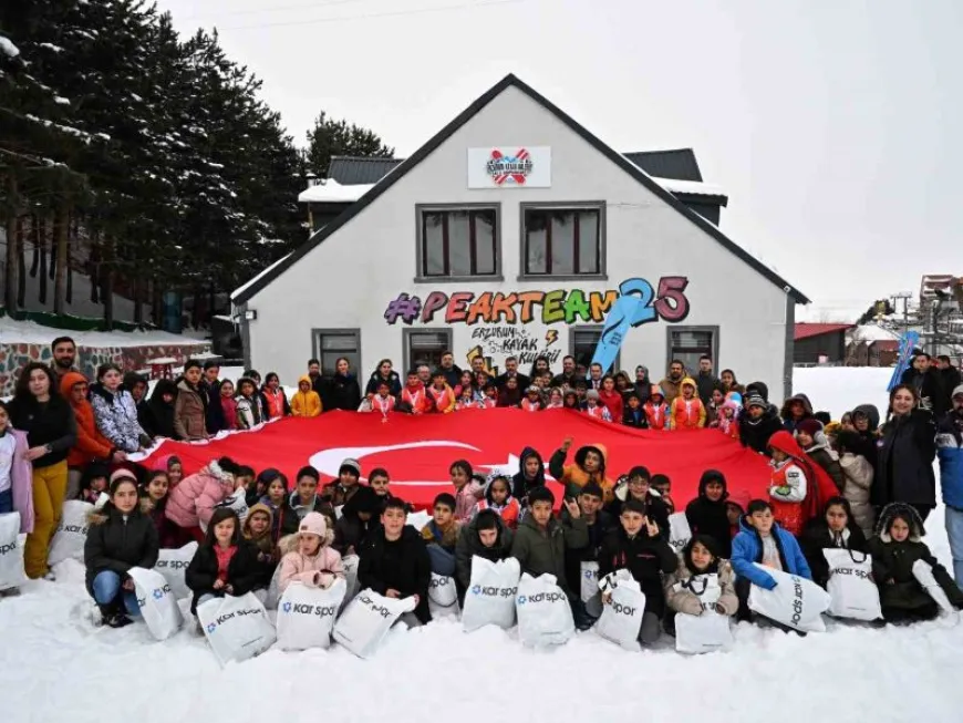 Kırsaldaki 100 Çocuk İlk Kez Kayak Deneyimi Yaşadı - Erzurum'da Kayak Etkinliği