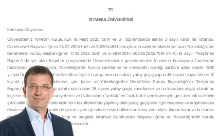 Ekrem İmamoğlu'nun Diploması İptal Edildi! YÖK ve Savcılığa Gönderiliyor
