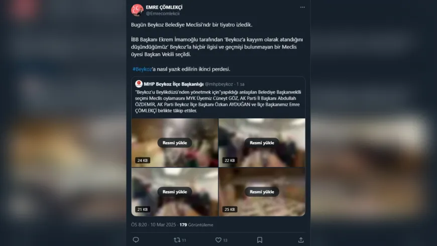 MHP Beykoz İlçe Başkanı Emre Çömlekçi: ‘Bugün Beykoz Belediye Meclisi’nde bir tiyatro izledik’