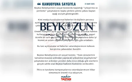 CHP Beykoz İlçe Başkanı Mahir Taştan: 'Sosyal tesislerdeki yenileme çalışmalarını çarpıtma çabaları acziyet göstergesidir'