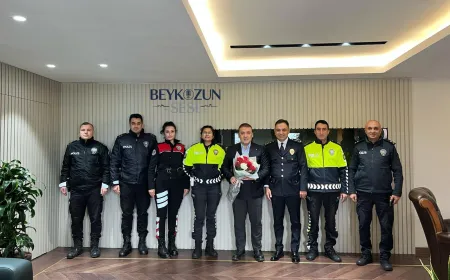 Polis Haftası kapsamında Emniyet Müdürü Uğur Kurak’tan Kaymakam Faik Oktay Sözer’e ziyaret
