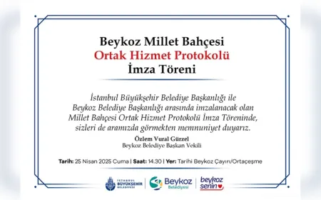 İBB ile Beykoz Belediyesi arasında Millet Bahçesi için ortak protokol imzalanacak