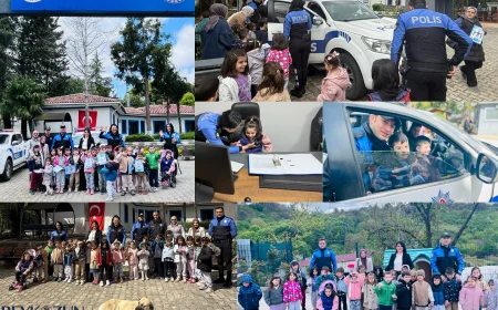Beykoz’da Minik Öğrencilere Polislik Mesleği Tanıtıldı, Polis Otosunu İnceleyen Çocuklar Mutluluklarını Gizleyemedi