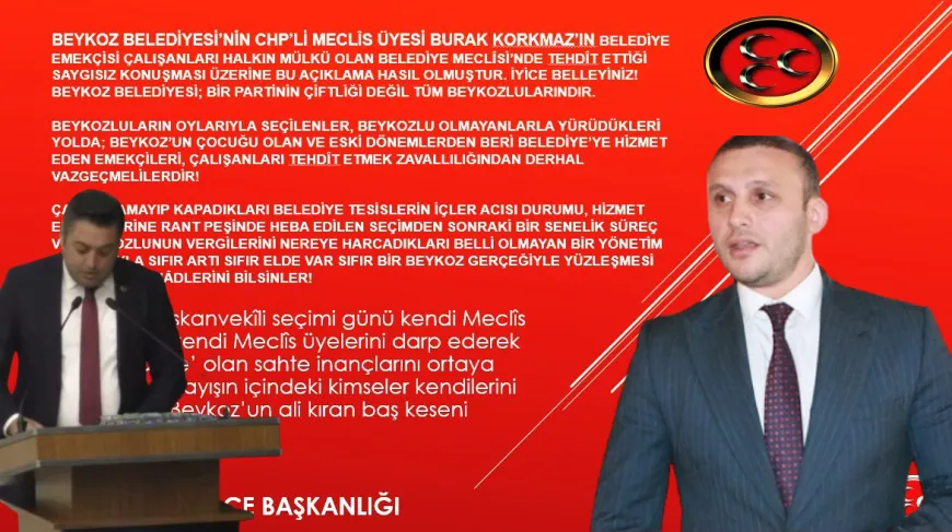 Belediye Meclisi’nde Gerilim: ‘Beykoz’un Emekçilerini Tehdit Edenler, Bu İlçeyi Sahipsiz Sanmasın!’