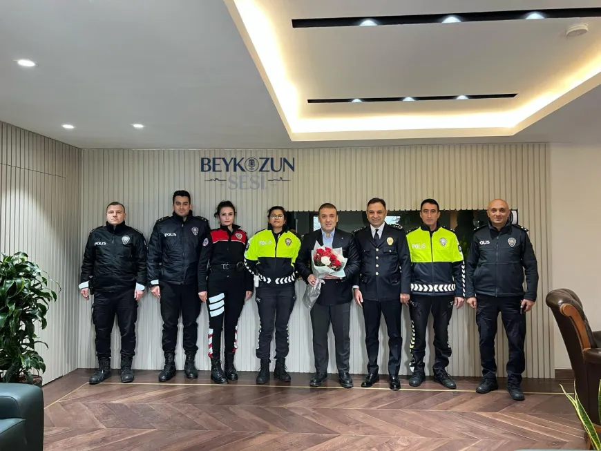 Polis Haftası kapsamında Emniyet Müdürü Uğur Kurak’tan Kaymakam Faik Oktay Sözer’e ziyaret