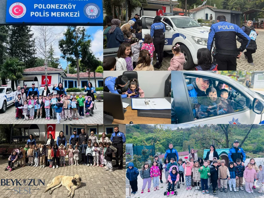 Beykoz’da Minik Öğrencilere Polislik Mesleği Tanıtıldı, Polis Otosunu İnceleyen Çocuklar Mutluluklarını Gizleyemedi