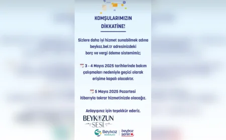 Beykoz Belediyesi'nden dijital hizmet uyarısı: Vergi ödeme sistemi geçici olarak kapanacak