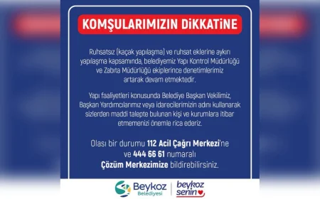 Kaçak yapılaşmaya karşı denetimler artıyor: Beykoz Belediyesi uyardı