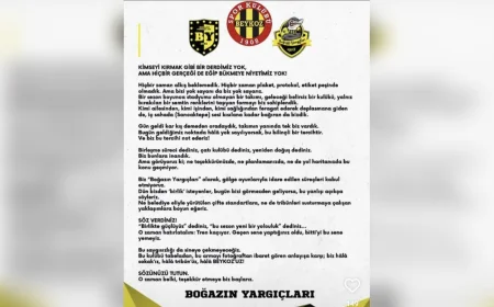 Beykoz Tribün Grubu ‘Boğazın Yargıçları’ndan Sert Tepki: ‘Bu Kulübü Tablolardan ve Çerçevelerden İbarett Gören Anlayışa Karşıyız’