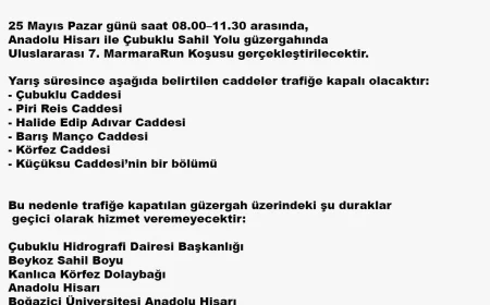 İstanbul'da 7. MarmaraRun Koşusu Nedeniyle 13 Otobüs Hattında Geçici Hizmet Aksaması