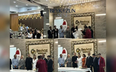 DEVA Partili Hikmet Baki’nin yeğeni evlendi: Nikah töreninde parti yöneticileri bir araya geldi
