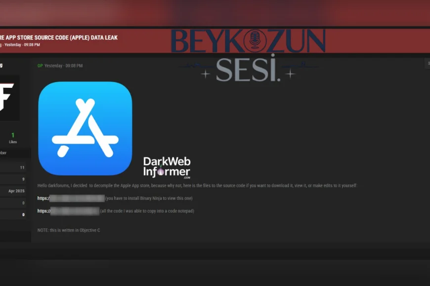Apple App Store'un tüm kaynak kodu dark web'de sızdırıldı