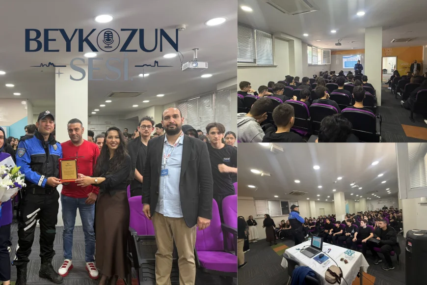 Beykoz'da öğrencilere siber zorbalık ve güvenli internet semineri: Polis memuruna plaket verildi