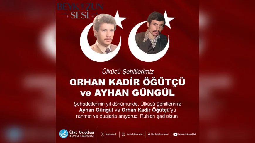 Ayhan Güngül ve Orhan Kadir Öğütçü, Şehadet Yıl Dönümlerinde Binlerce Ülkücünün Katılımıyla Anıldı