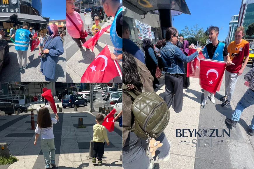 Beykoz Ülkü Ocakları 19 Mayıs’ta Sokak Sokak Türk Bayrağı Dağıttı