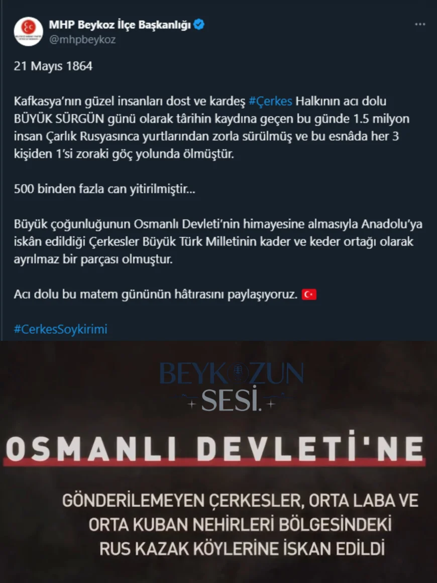 1864 Çerkes Sürgünü'nün 161. yılında anma mesajları: 500 binden fazla insan hayatını kaybetti