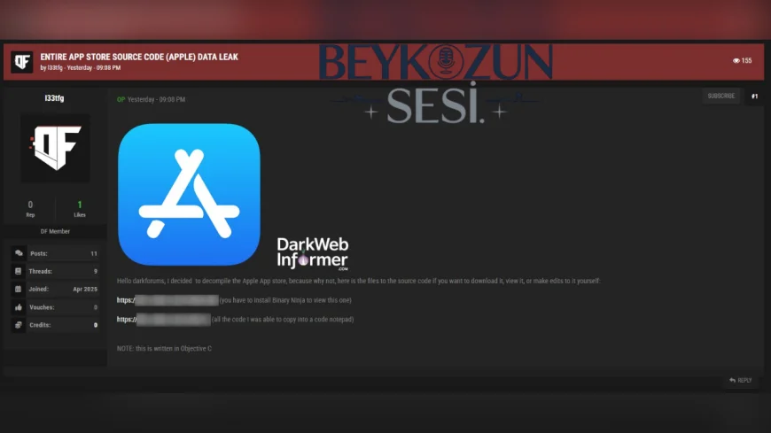 Apple App Store'un tüm kaynak kodu dark web'de sızdırıldı
