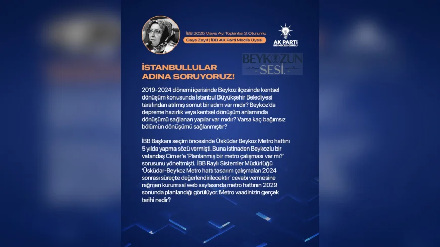 İBB’nin Beykoz’daki kentsel dönüşüm ve metro projeleri tartışma konusu oldu