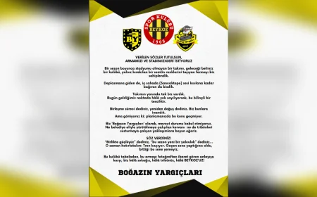 Beykoz 1908 Taraftarından Sert Çıkış: ‘Armayı Unutanları Biz de Unutacağız!’