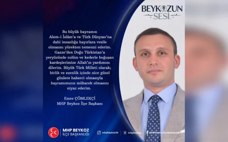 MHP Beykoz İlçe Başkanı Emre Çömlekçi: 'Bayramın, Türk Dünyası ve insanlık için hayırlara vesile olmasını diliyorum'
