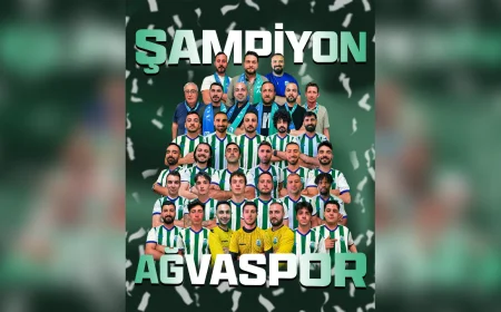 Ağvaspor 124 Gollük Rekorla Şampiyon Oldu, 1. Amatör Lig’e Yükseldi