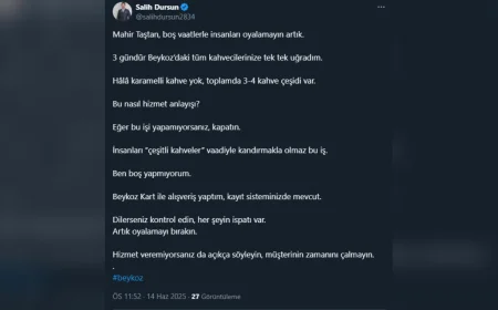 Salih Dursun'dan Mahir Taştan'a sert çıkış: 'Karamelli kahve yok, bu nasıl hizmet anlayışı'