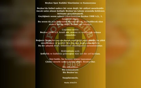 Mutlu Atagün’den Beykoz Spor Yönetimine Sert Mesaj: 'Bu Sadece Futbol Değil, Beykoz’un Ruhu'