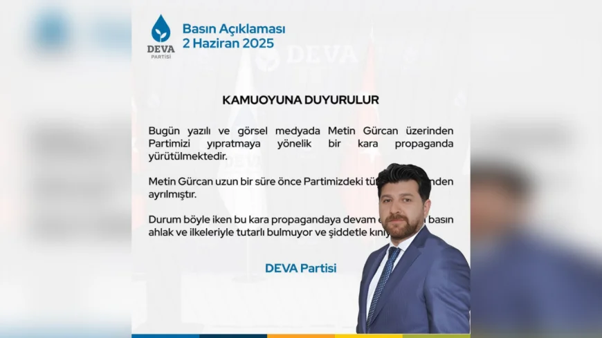 DEVA Partisi’nden Kara Propaganda Tepkisi: 'Yükselişimizi Hiçbir Güç Durduramaz'