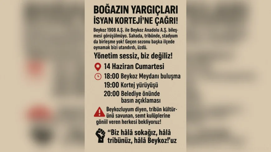 Beykoz’da birleşme krizi: Taraftarlardan 14 Haziran’da isyan yürüyüşü çağrısı