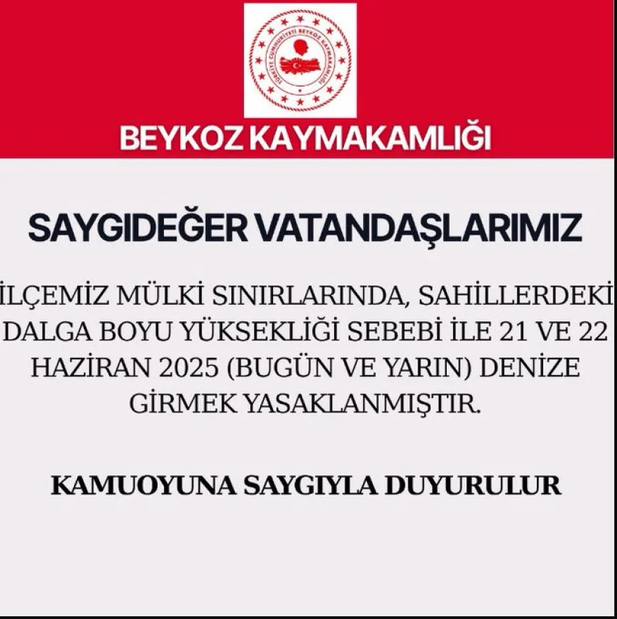 Beykoz’da Fırtına Alarmı: 2 Gün Boyunca Denize Girmek Yasaklandı!