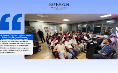 MHP Beykoz Teşkilatı, merhum Murat Kabak için düzenlediği anma programında vefa mesajı verdi