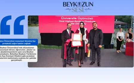 Beykoz Üniversitesi mezuniyet törenine ilçe protokolü yoğun katılım sağladı